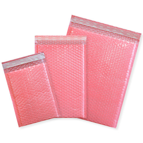 파손방지 택배 안전봉투 에어캡 뽁뽁이 완충포장 핑크 (10장)